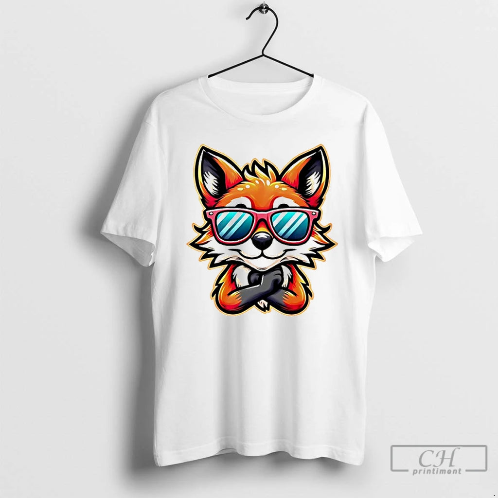 Premium Funky Fox Illustration Cartoon