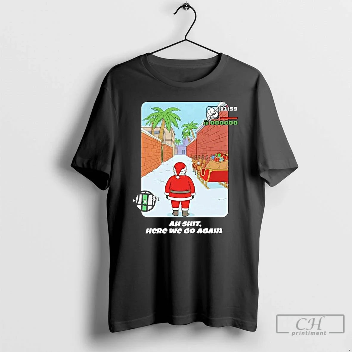 Gta Santa Here We Go Again Funny Ornaments