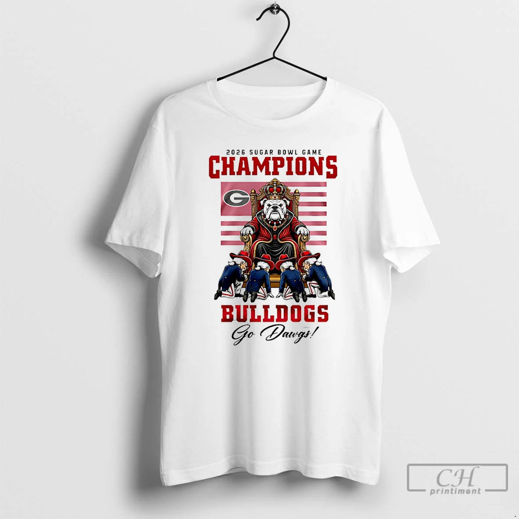 Premium Georgia Bulldogs Ncaa 2026 Sugar Bowl Game Champions King Mascot