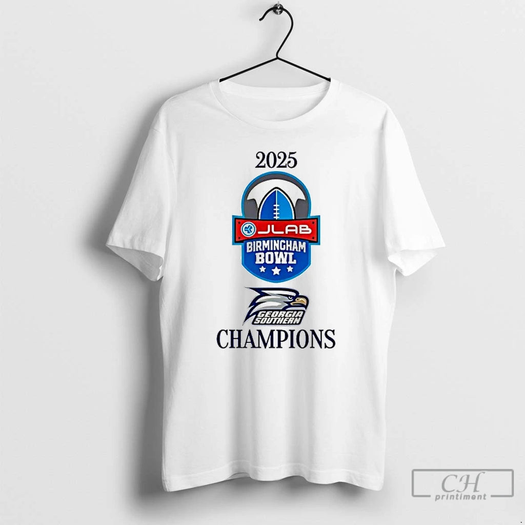 Premium Georgia Southern 2025 Birmingham Bowl Champions Logo