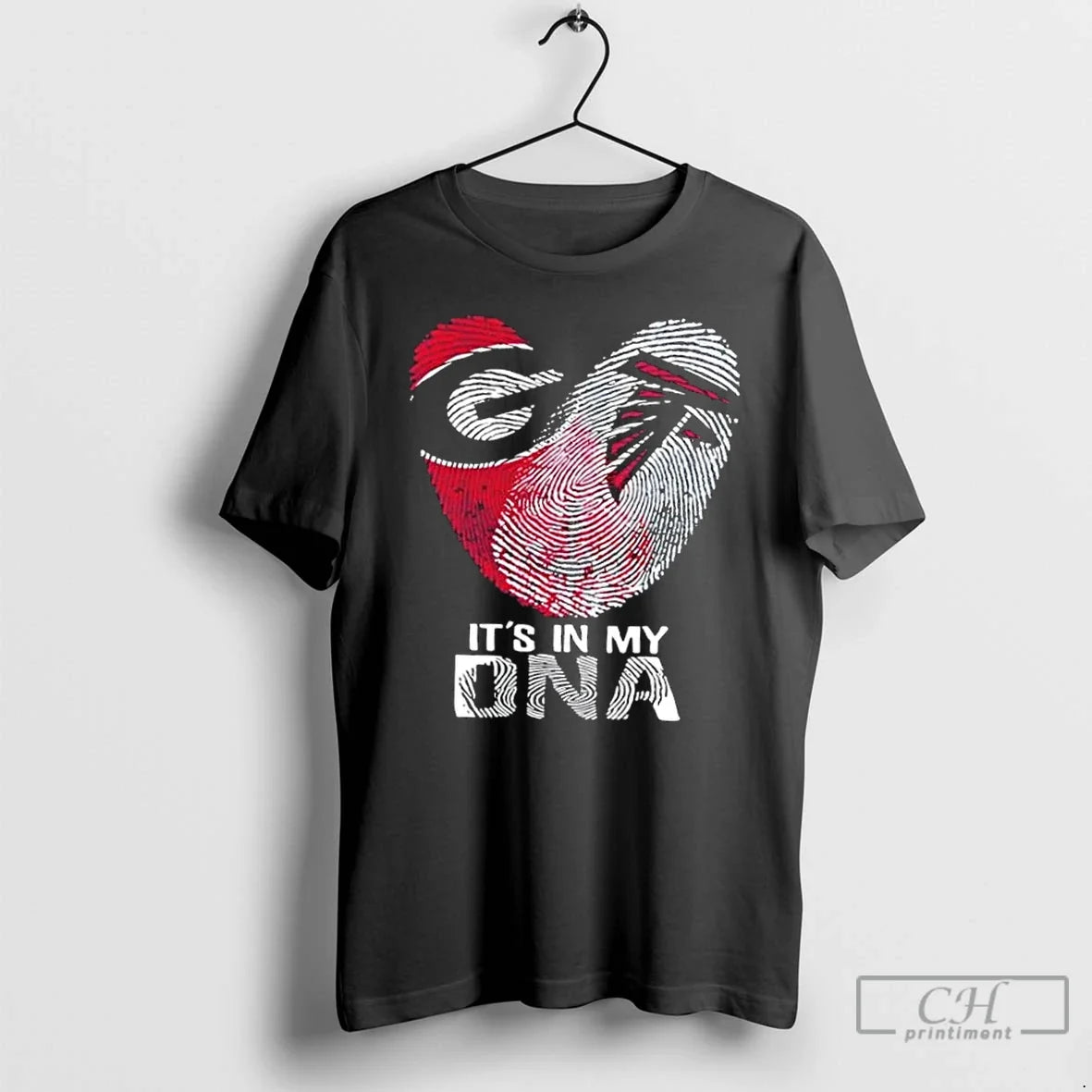 Georgia City Sports Bulldogs X Atlanta Falcons My Dna Fingerprint Heart