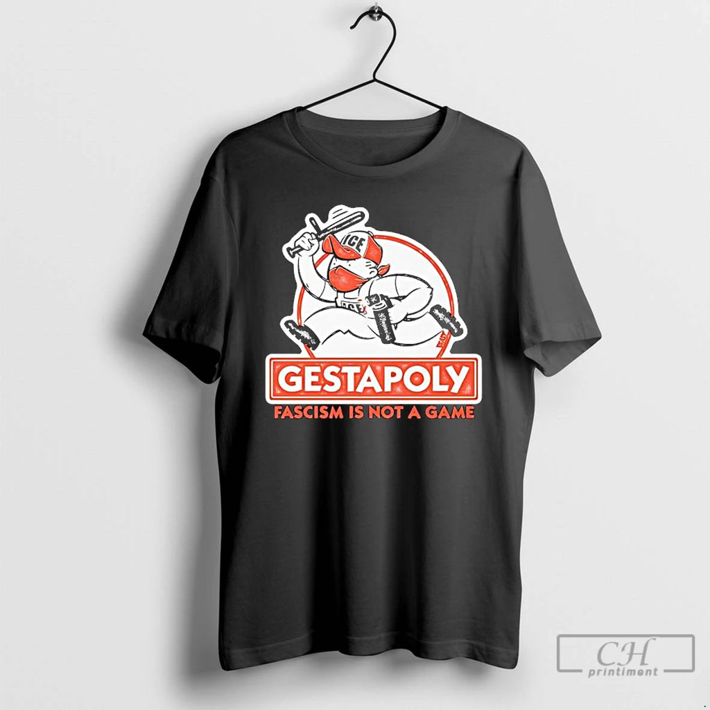 Premium Gestapoly Fascism Is Not A Game Figure Ice Hat Cartoon