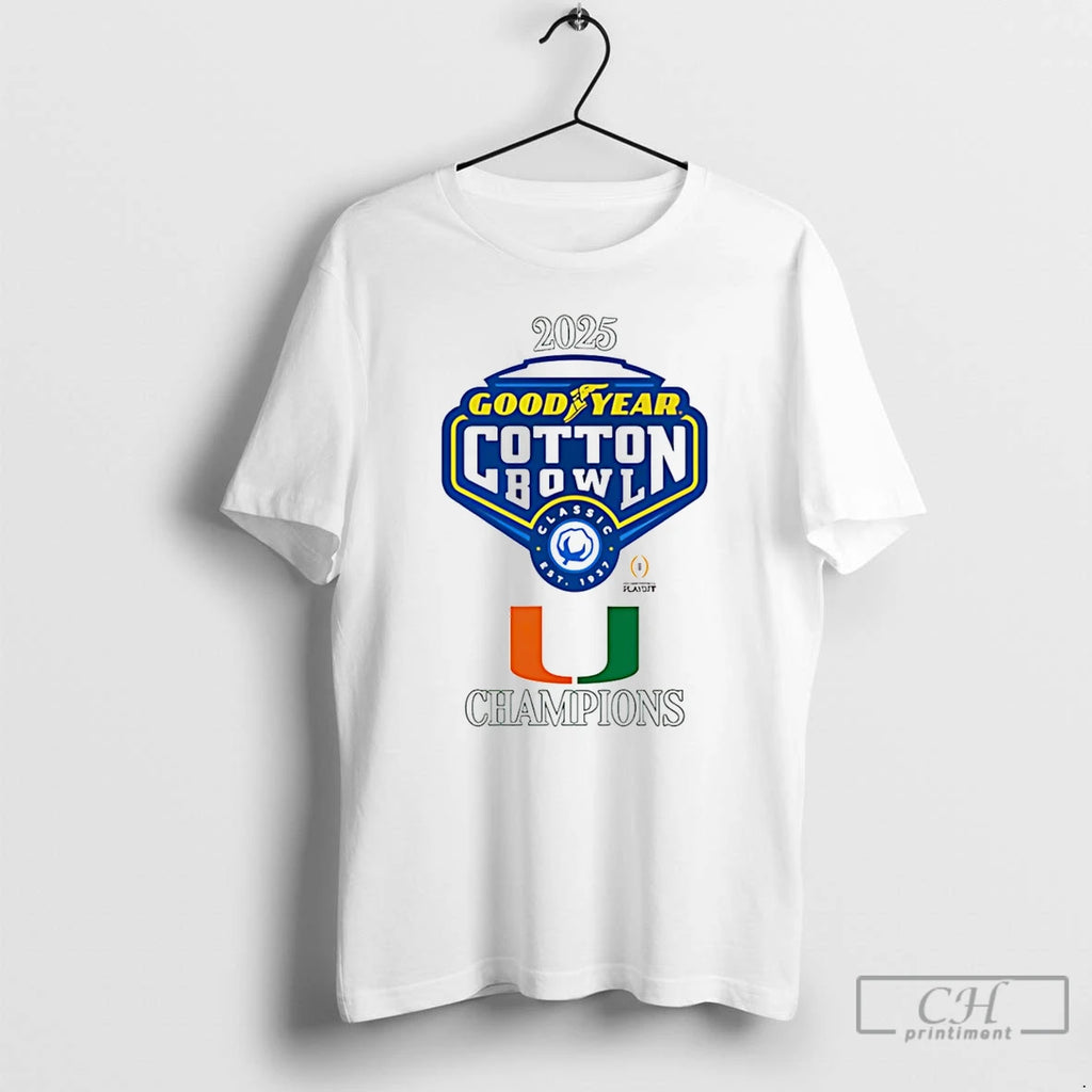 Premium Goodyear Cotton Bowl Champions 2025 Miami Football