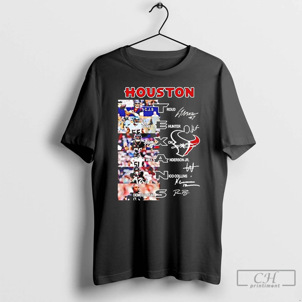 Premium Houston Texans Team Players Names And Signatures