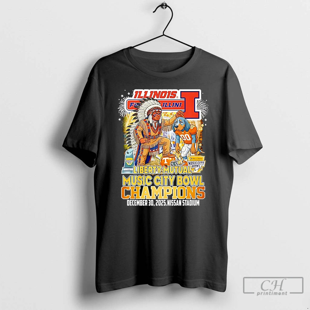 Premium Illinois Fighting Illini 2025 Music City Bowl Champions Mascot