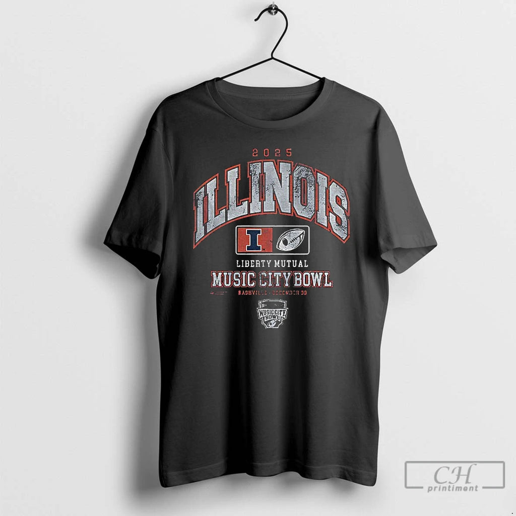 Premium Illinois Fighting Illini Football 2025 Liberty Mutual Music City Bowl December 30th 2025