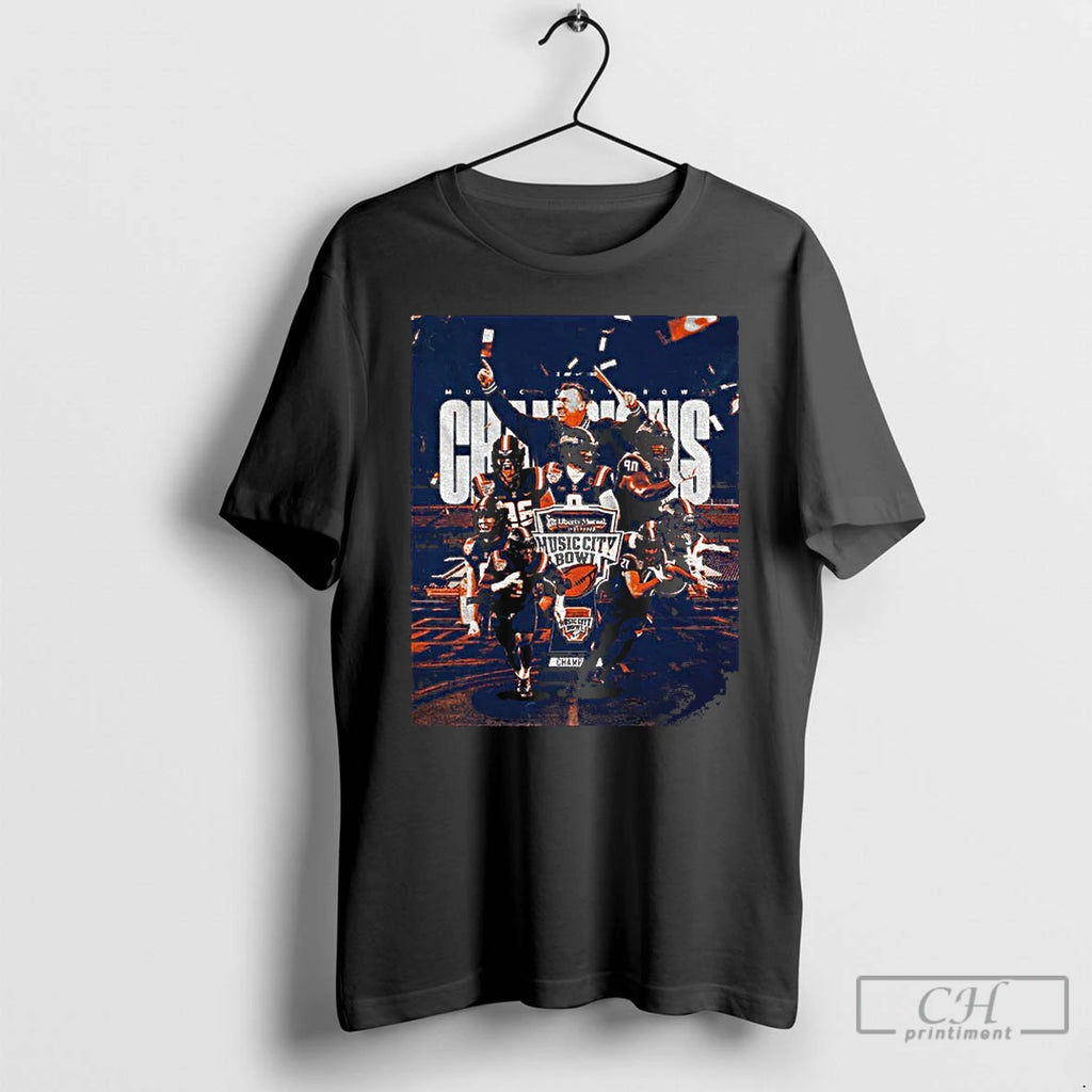 Premium Illinois Fighting Illini Football 2025 Liberty Mutual Music City Bowl Vintage T Shirts Sweater