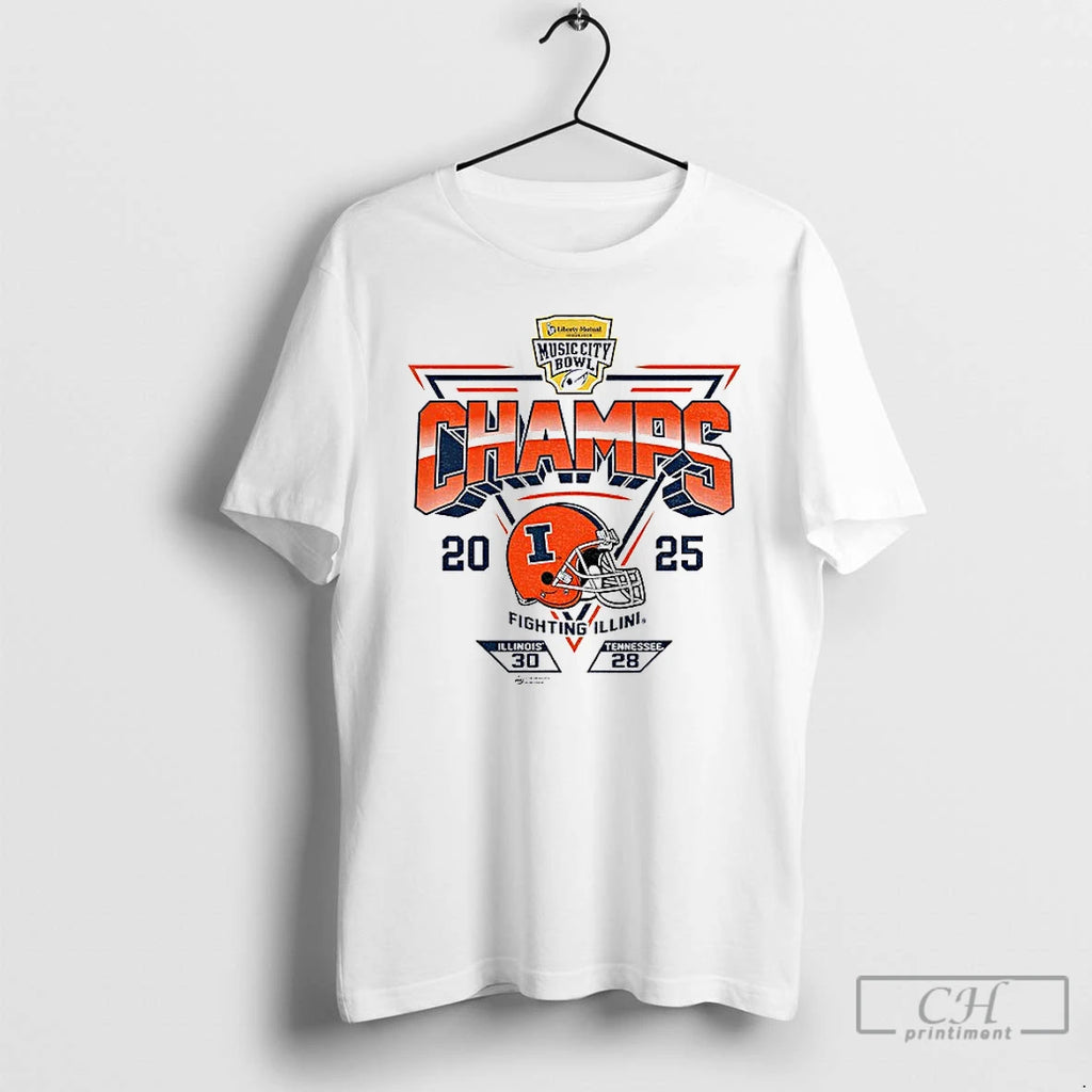 Premium Illinois Fighting Illini Football 2025 Transperfect Music City Bowl Fighting Illini T Shirts Sweater