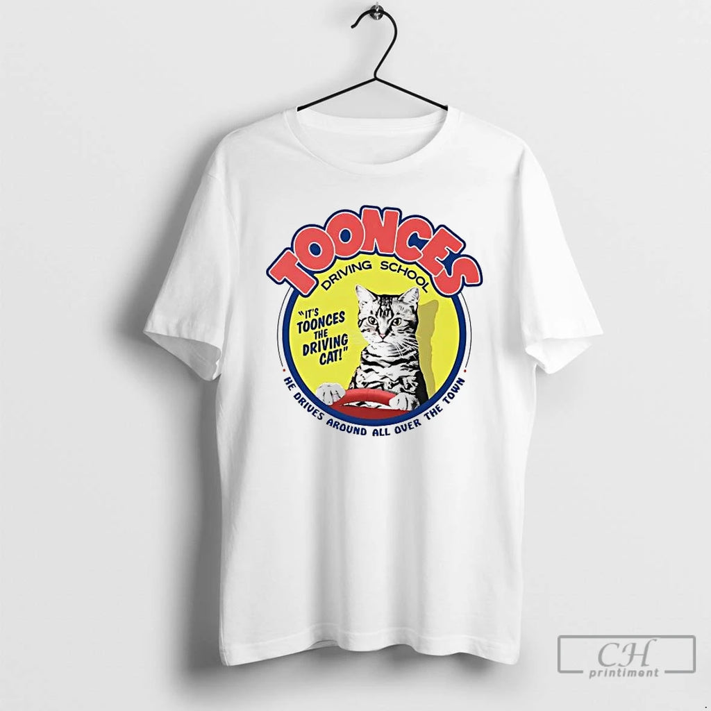 Premium Its Toonces The Driving Cat He Drives Around All Over The Town T Shirts