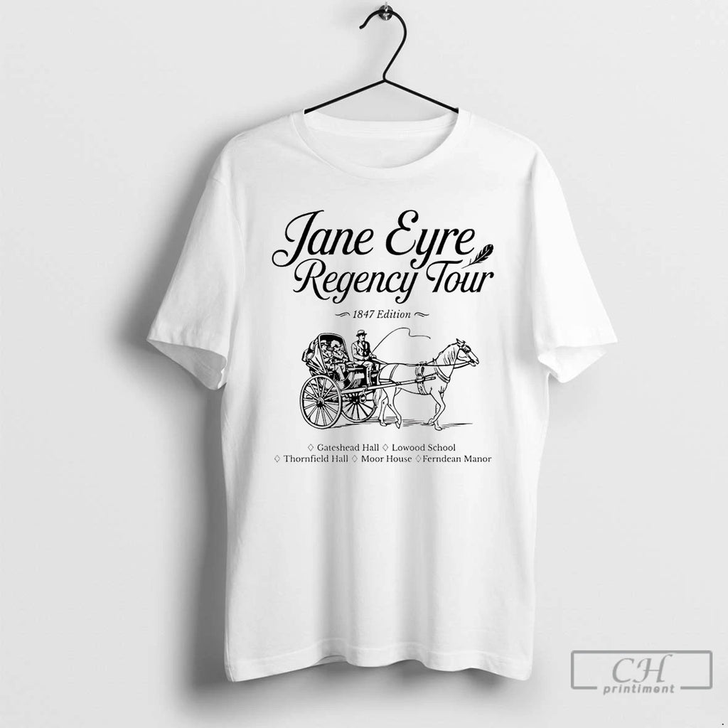 Premium Jane Eyre Regency Tour 1847 Edition Gateshead Hall Lowood School T Shirts