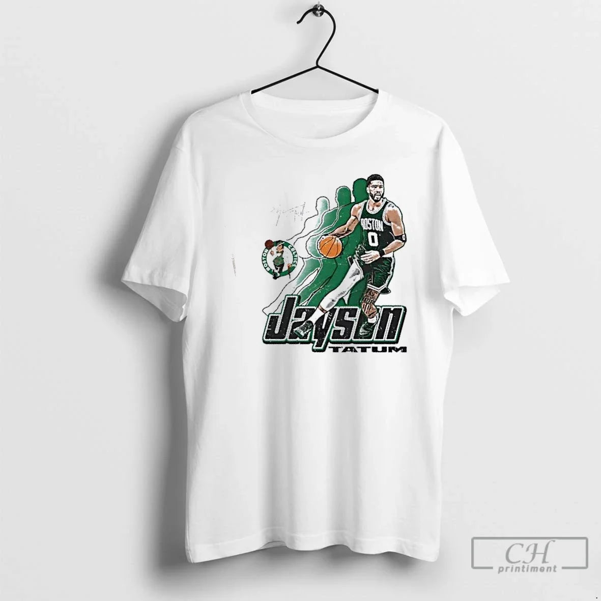 Jayson Tatum Boston Celtics Basketball Retro Signature