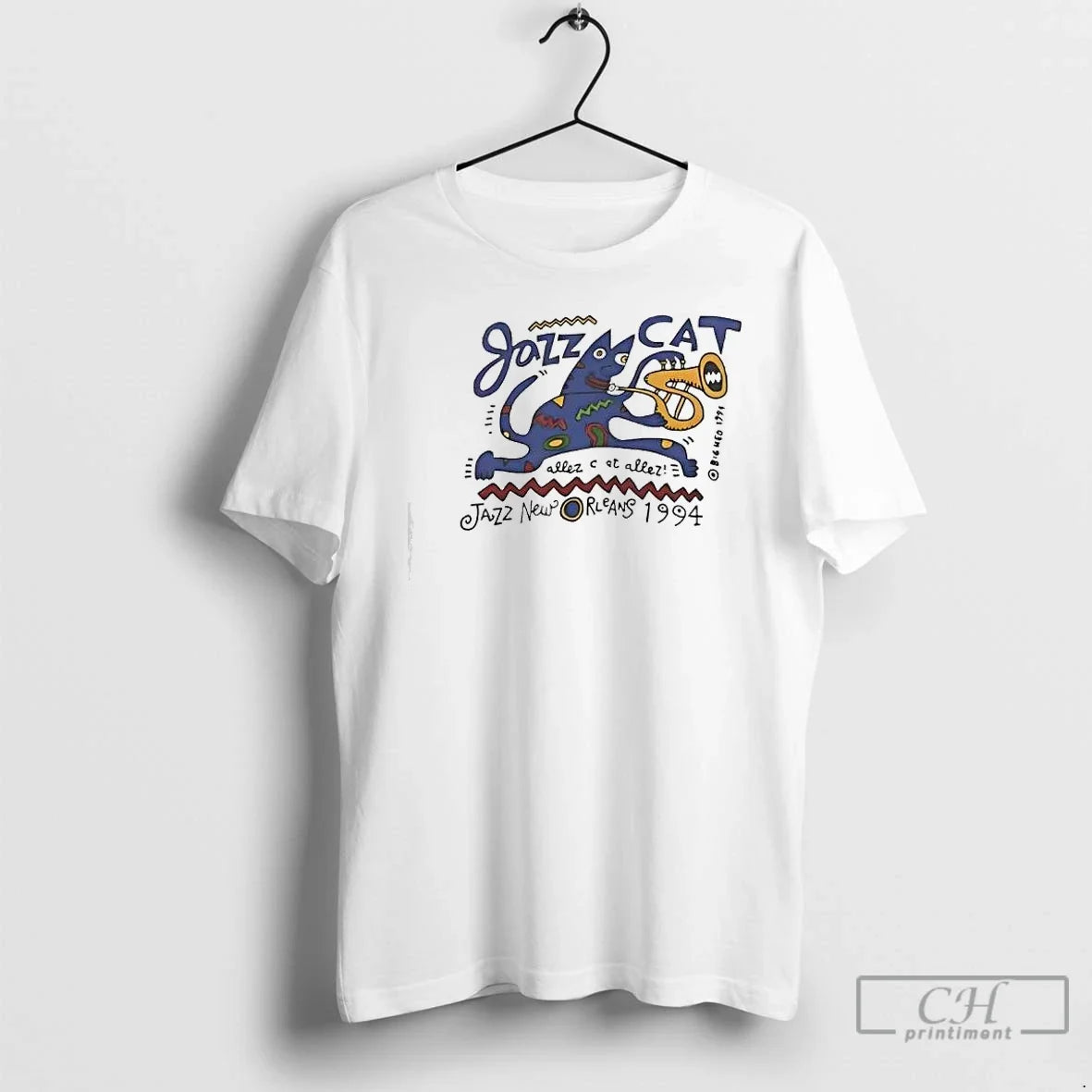 Jazz Cat Cartoon Cat Playing Saxophone