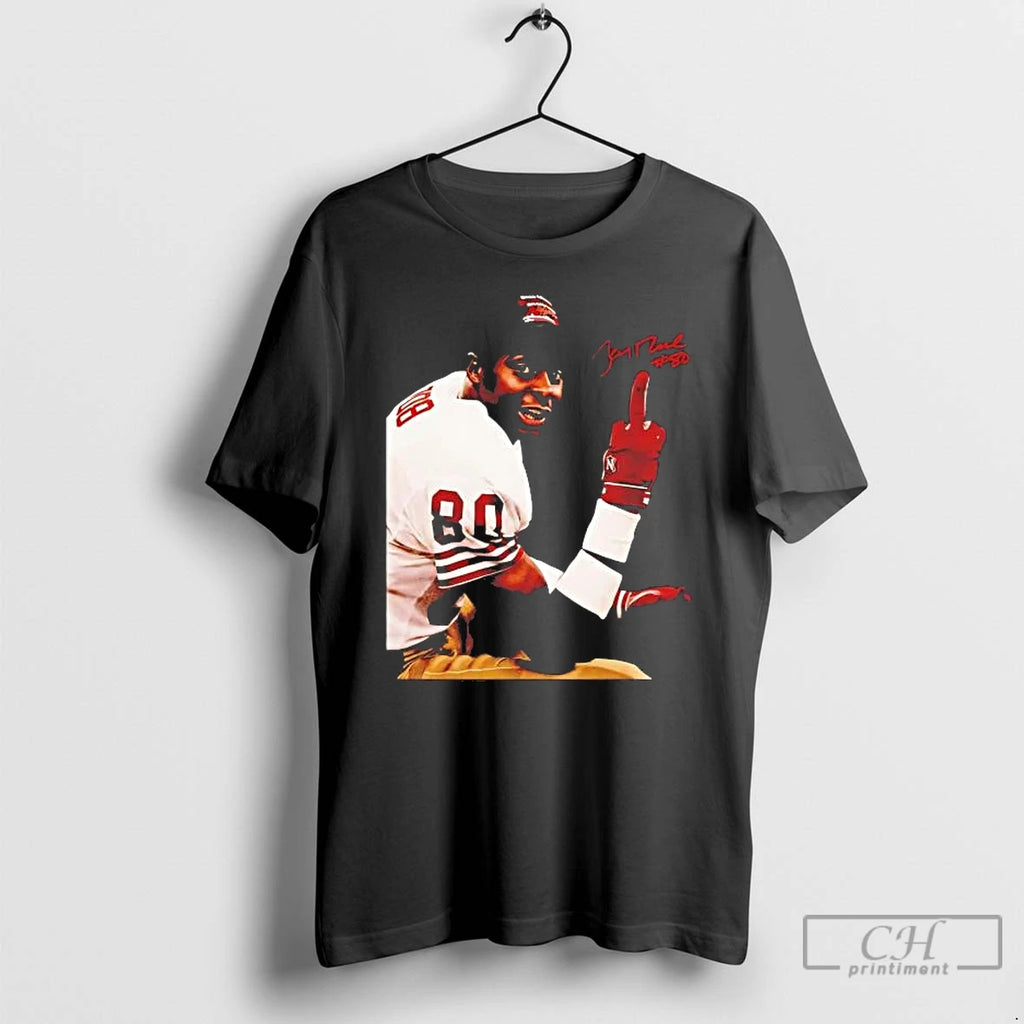 Premium Jerry Rice Middle Finger Signature Vintage