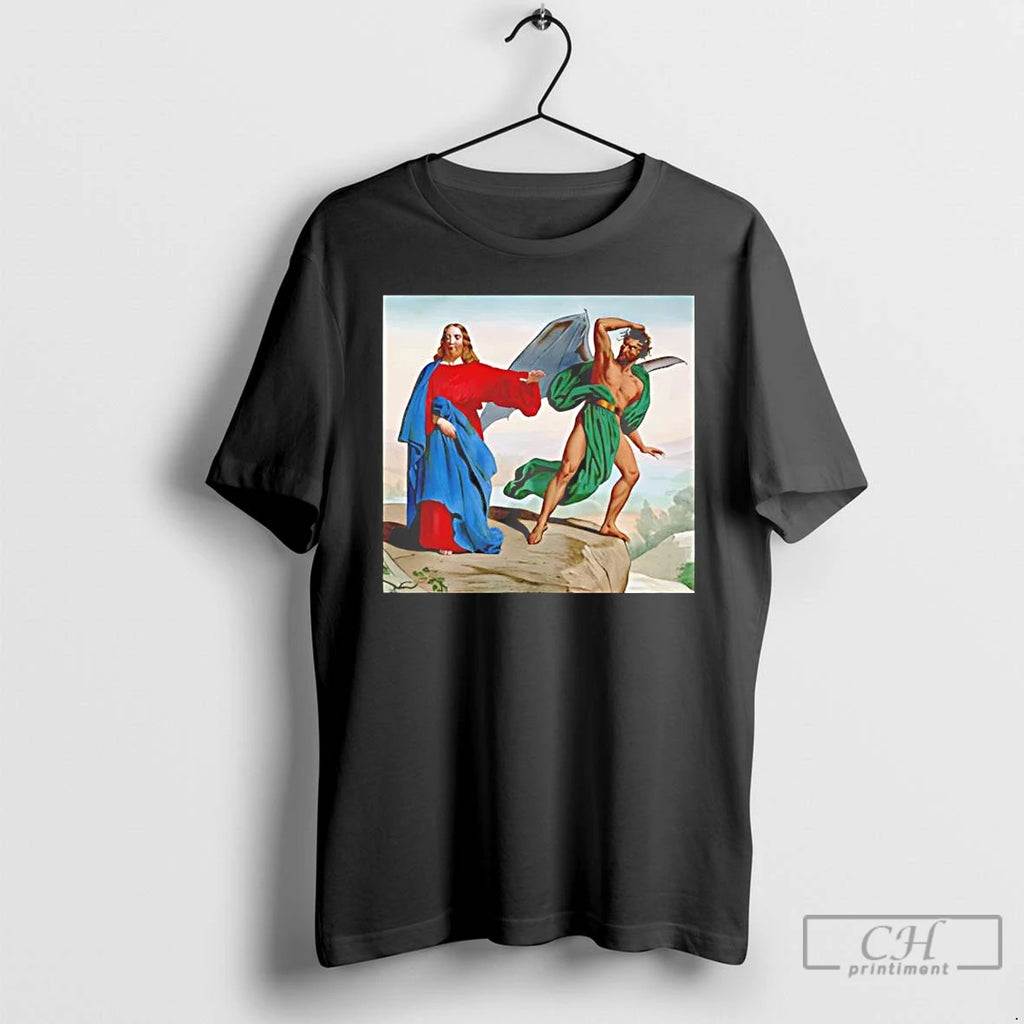Premium Jesus Satan Tempts Christ On The Mountain