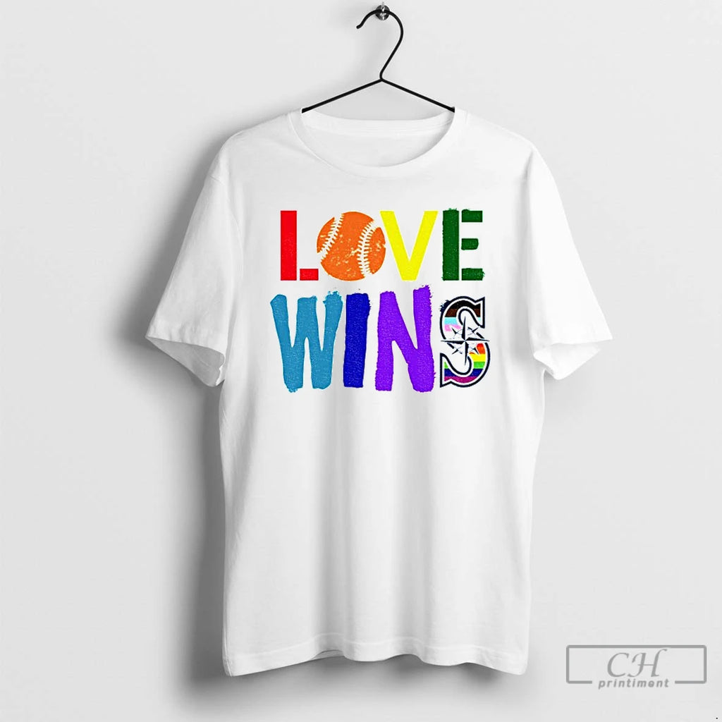 Premium Julio Rodriguez Love Wins Seattle Mariners Mlb Baseball T Shirts