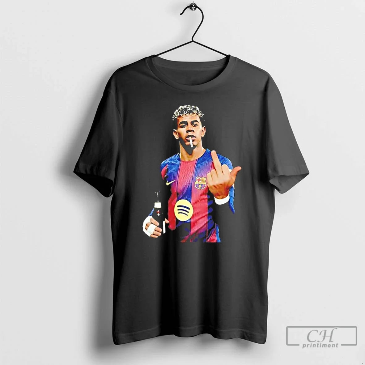 Lamine Yamal Middle Finger Smoking Drinking Beer