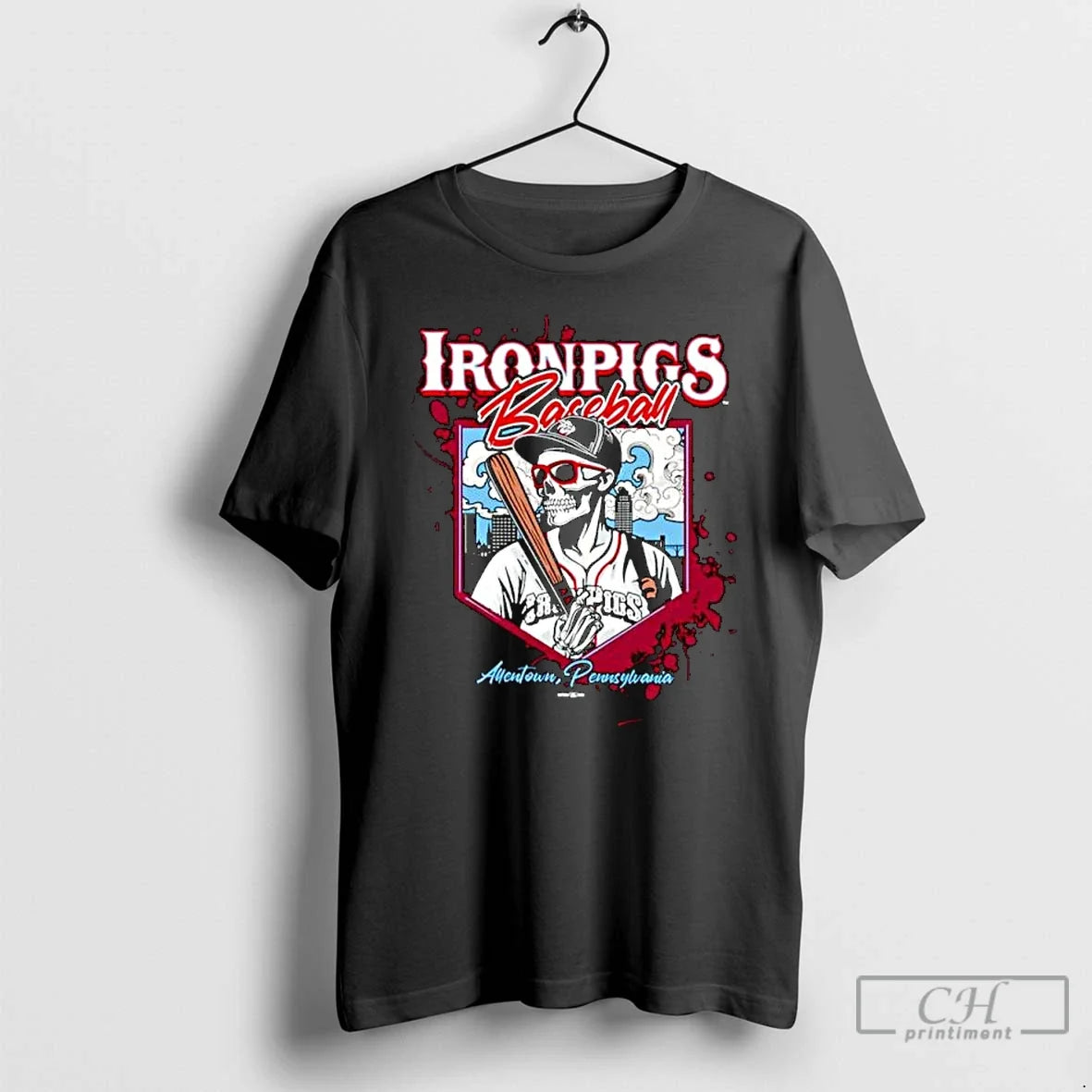 Lehigh Valley Ironpigs Baseball Cool Skelly Ornaments