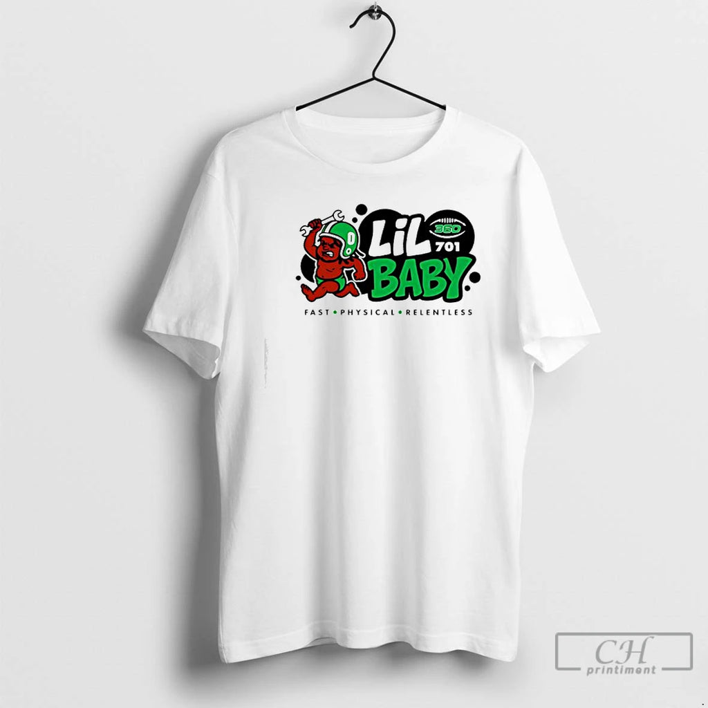 Premium Lil Baby As Lance Rucker North Dakota Fighting Hawks Fast Physical Relentless T Shirts
