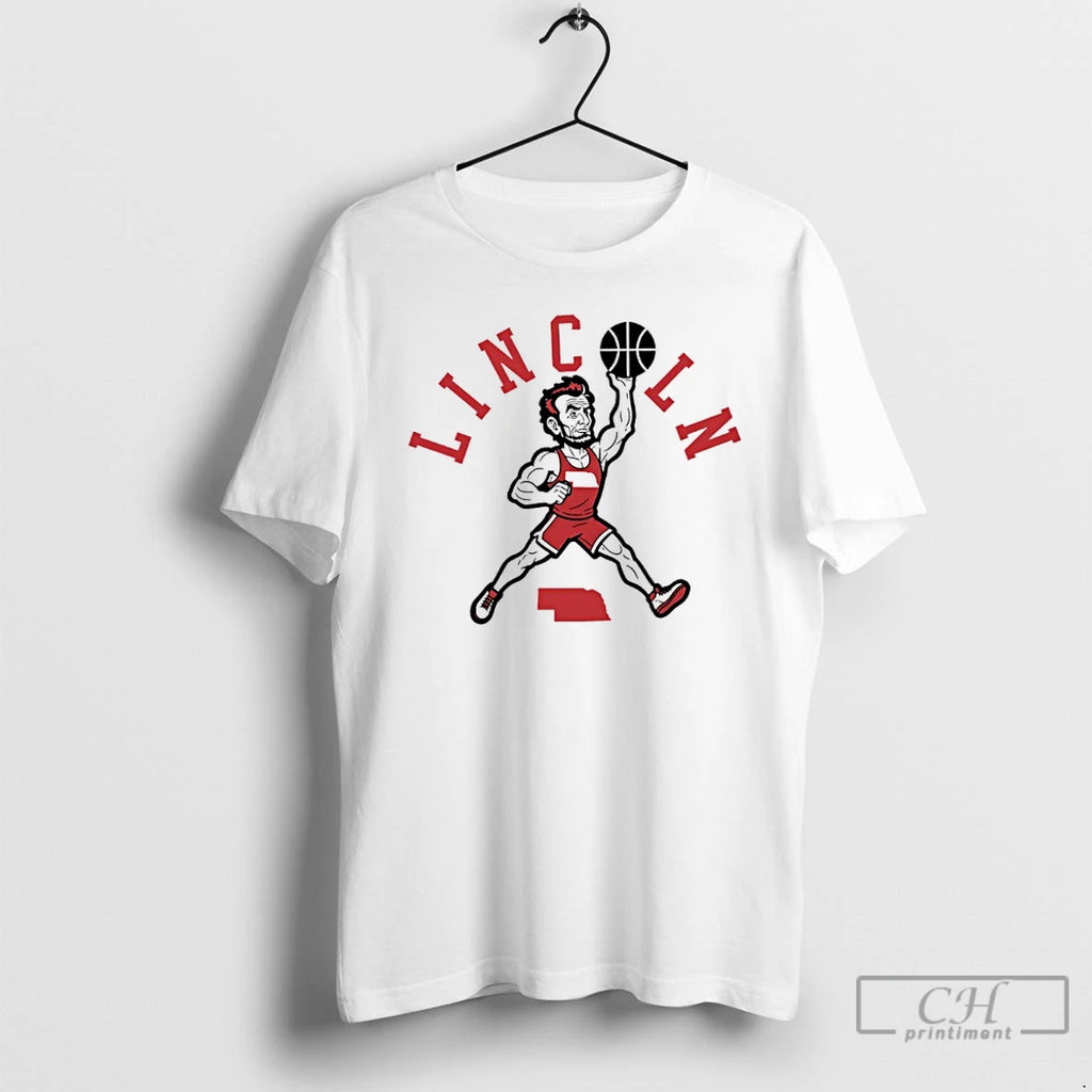 Premium Lincoln Hoopin Abe Nebraska Basketball