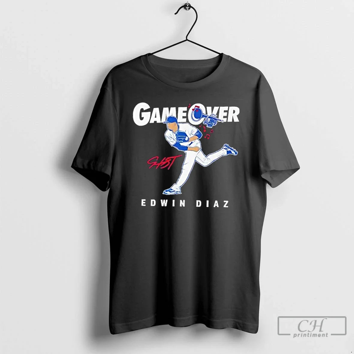 Los Angeles Dodgers Baseball Edwin Diaz Game Over Signature