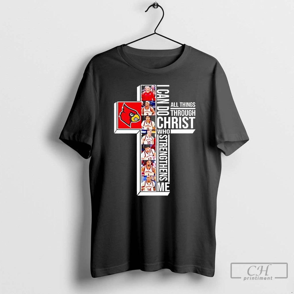 Premium Louisville Cardinals Basketball I Can Do All Things Through Christ Who Strengthens Me