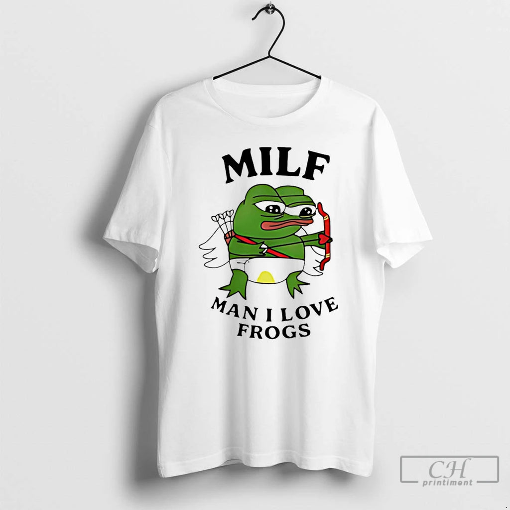 Premium Milf Man I Love Frogs Cupid Pepe