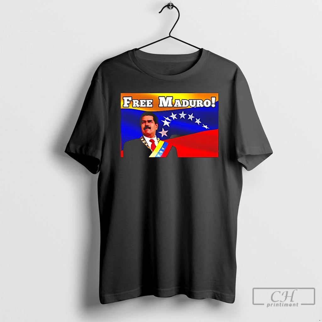 Premium Maduro Captured Free Maduro Political Protest Venezuela Flag