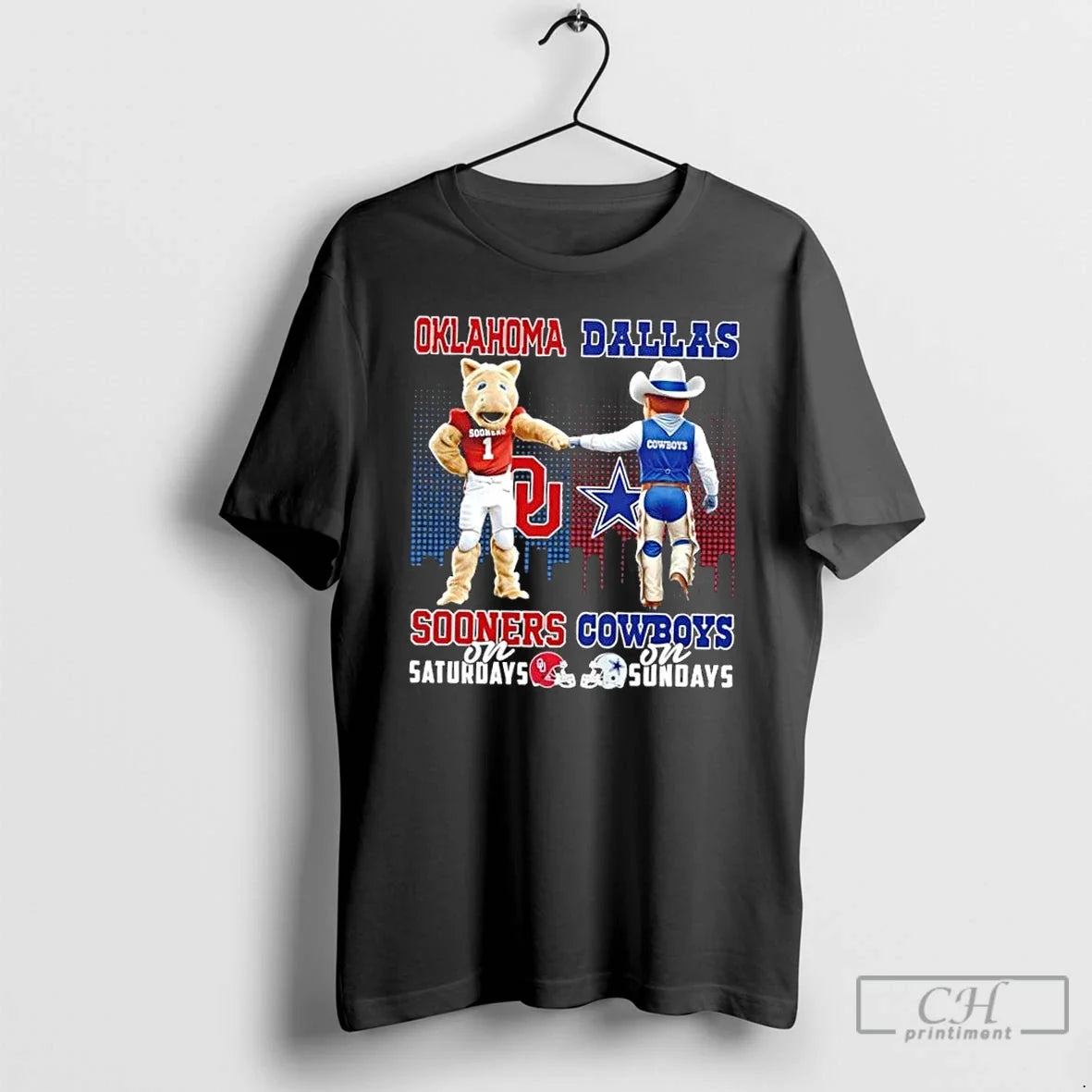 Mascots Oklahoma Sooners Saturdays X Dallas Cowboys Sundays Skyline