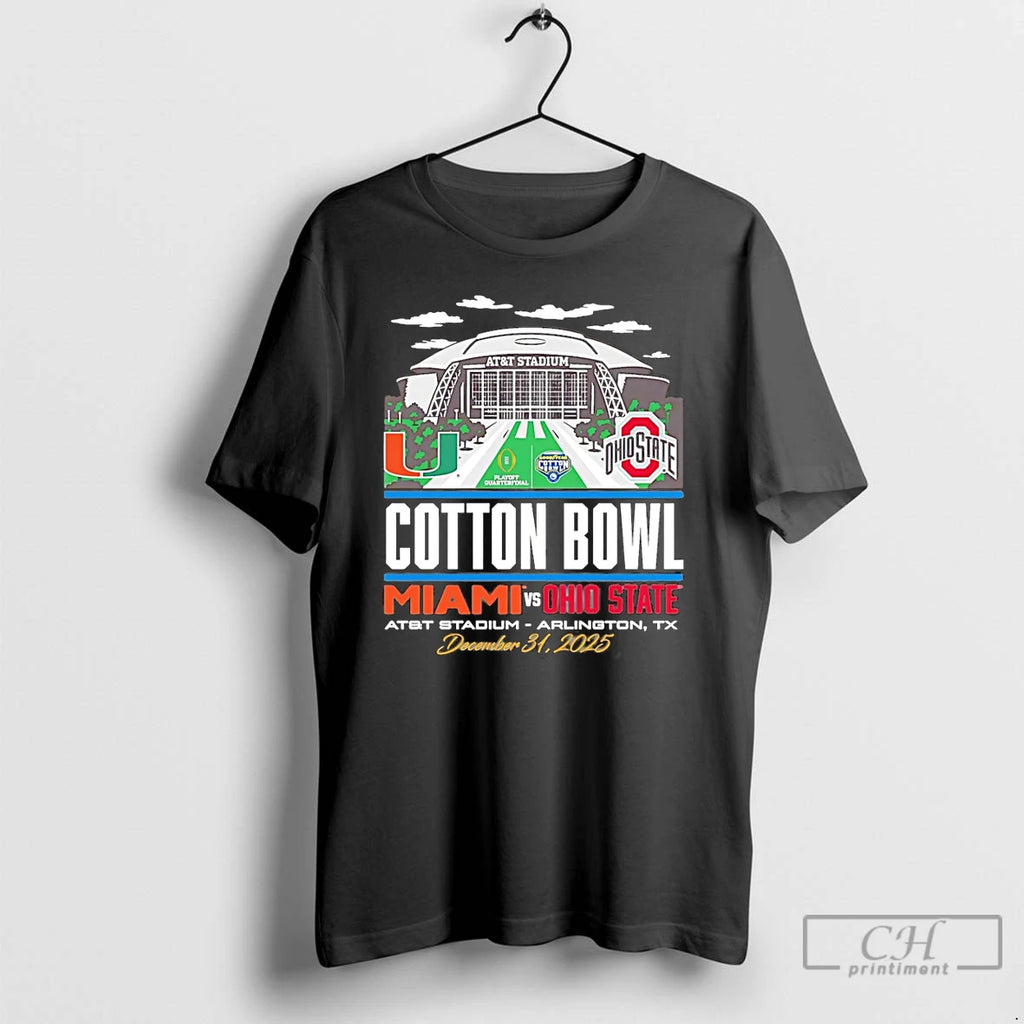 Premium Miami Vs Ohio State Cfp 26 Cotton Bowl Stadium
