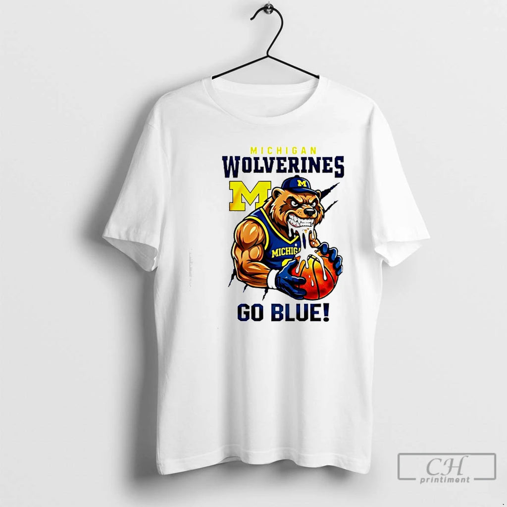 Premium Michigan Wolverines Basketball Mascot Go Blue