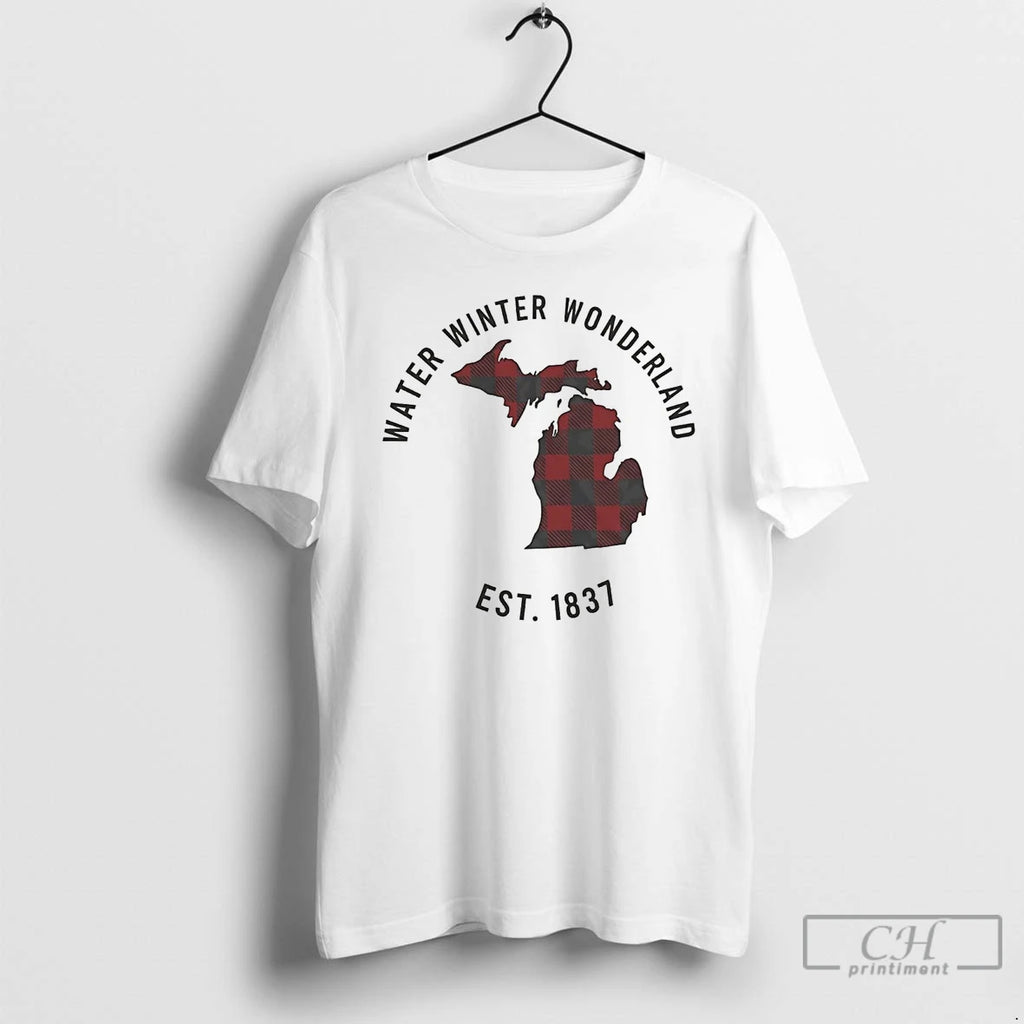 Premium Michigan Water Winter Wonderland Est 1837 T Shirts