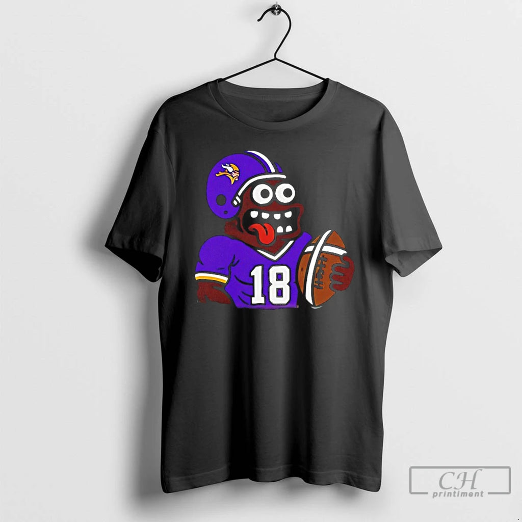 Premium Minnesota Vikings Justin Jefferson Monster Toast Cartoon