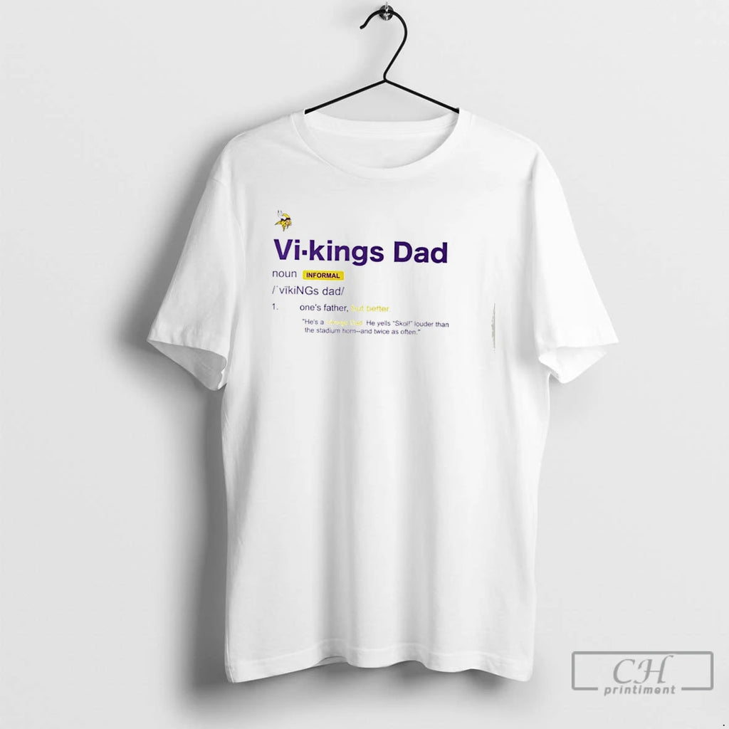 Premium Minnesota Vikings Dad Definition T Shirts