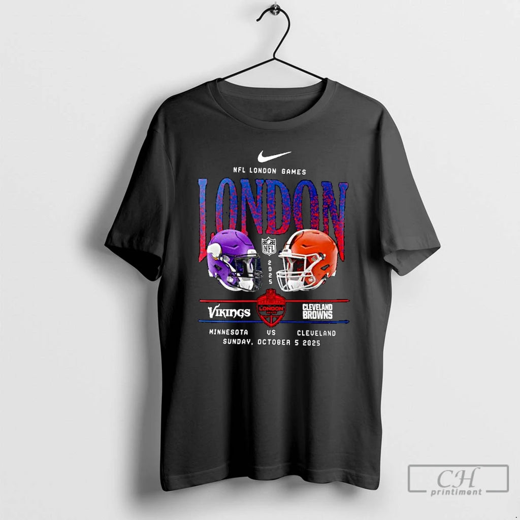 Premium Minnesota Vikings Vs Cleveland Browns 2025 International Games London Ornaments T Shirts