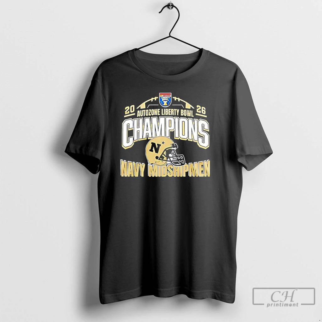 Premium Navy Midshipmen 2026 Liberty Bowl Champions Celebrating