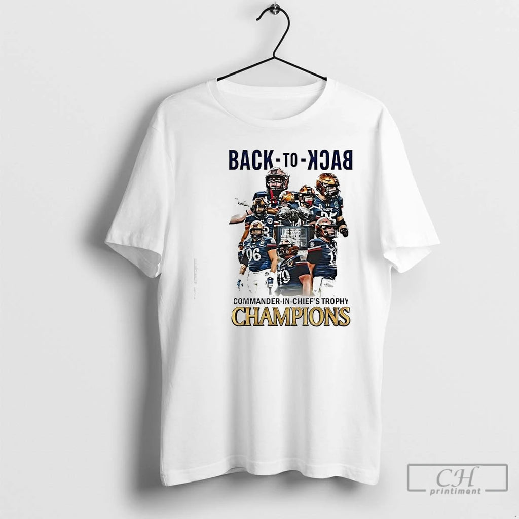 Premium Navy Midshipmen Game Back To Back Commander In Chiefs Trophy Champions T Shirts Sweater