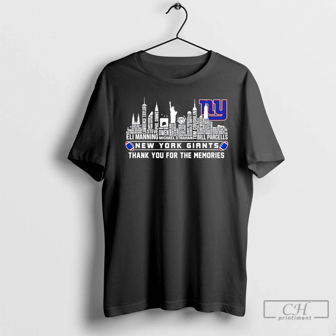 New York Giants City Players Names Thank You Memories