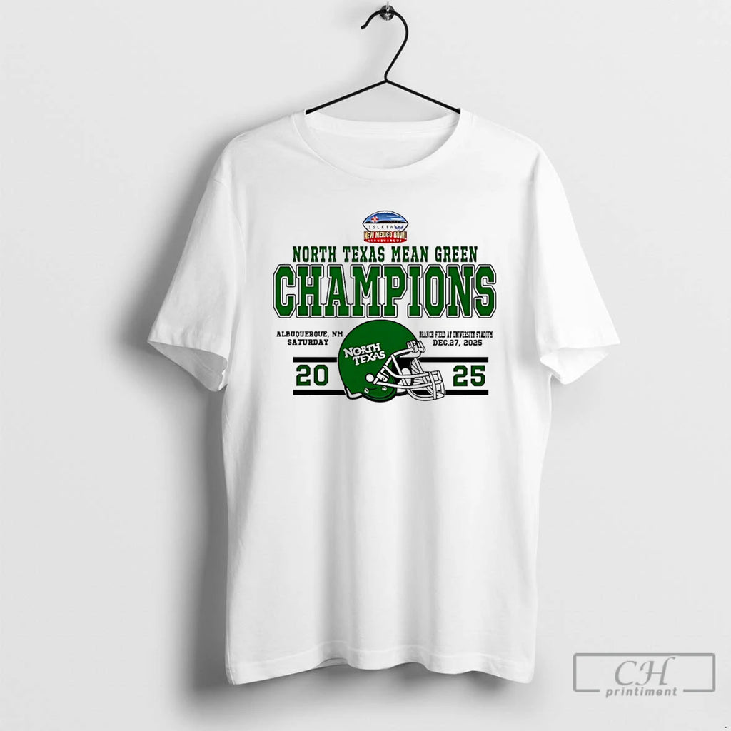 Premium North Texas Mean Green 2025 Isleta New Mexico Bowl Champions Football T Shirts Sweater