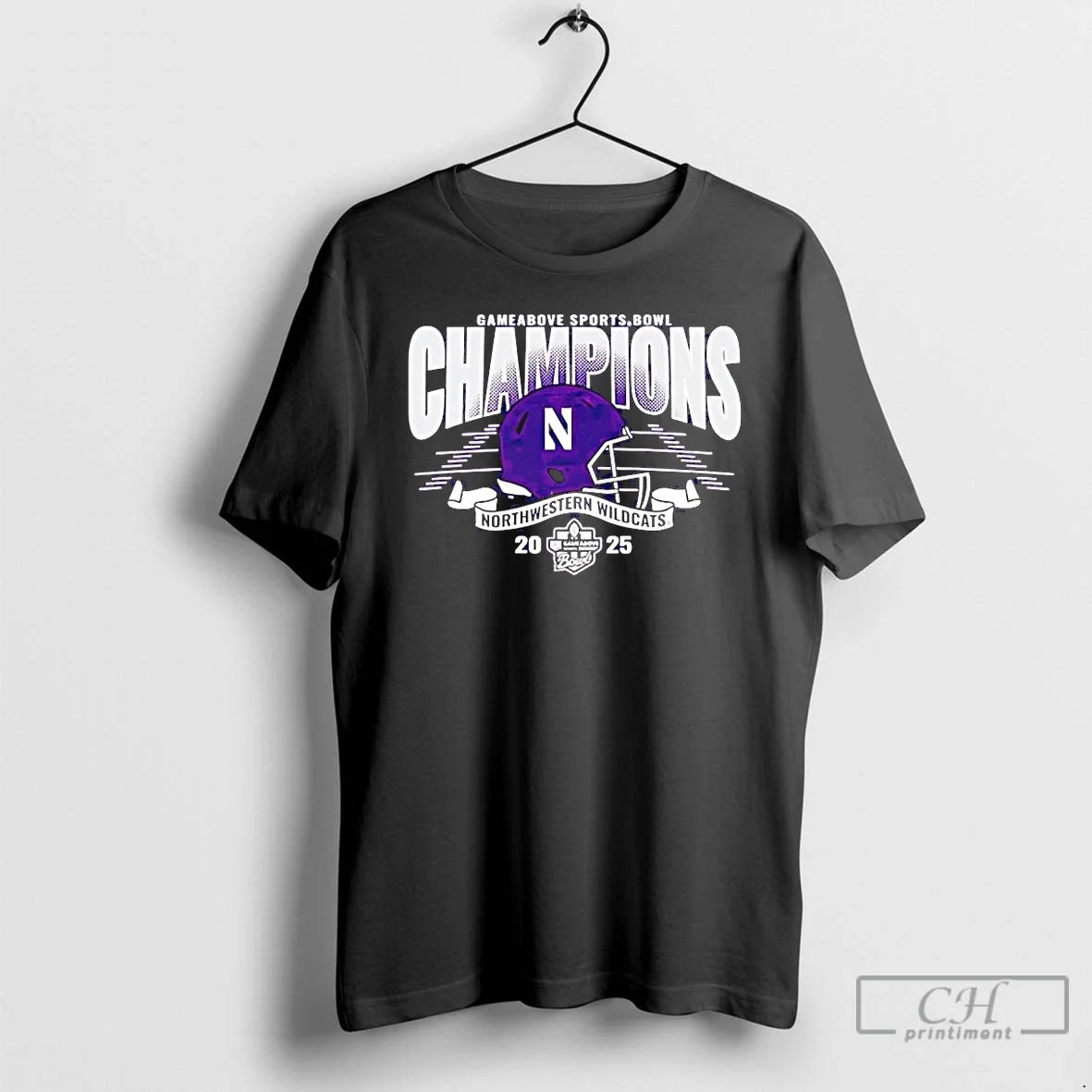 Northwestern Wildcats 2025 Gameabove Sports Bowl Champions Helmet