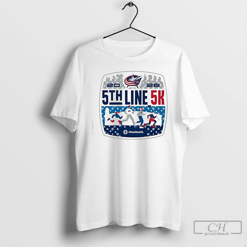 Premium Ohiohealth 5th Line 5k 2026 Columbus Blue Jackets Event Graphic