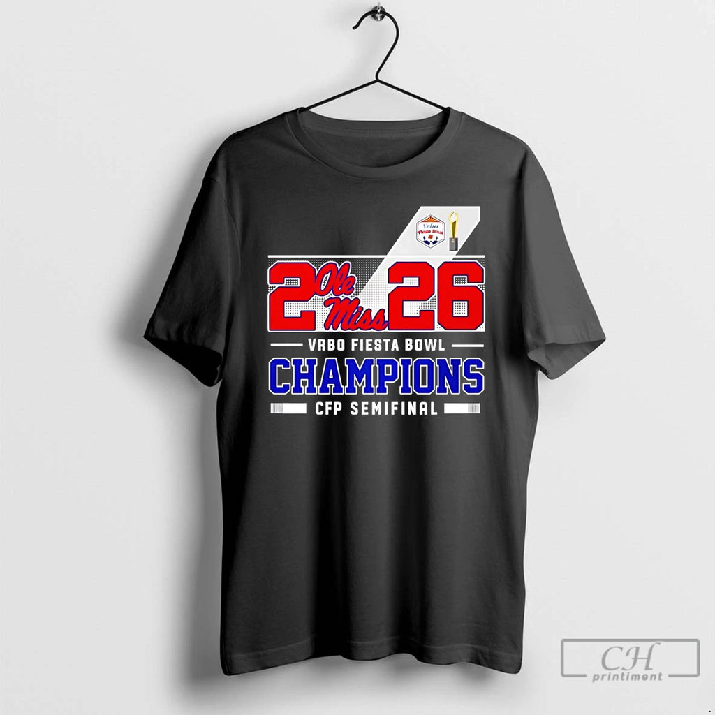 Premium Ole Miss Rebles Football Cfp 2026 Vrbo Fiesta Bowl Champions