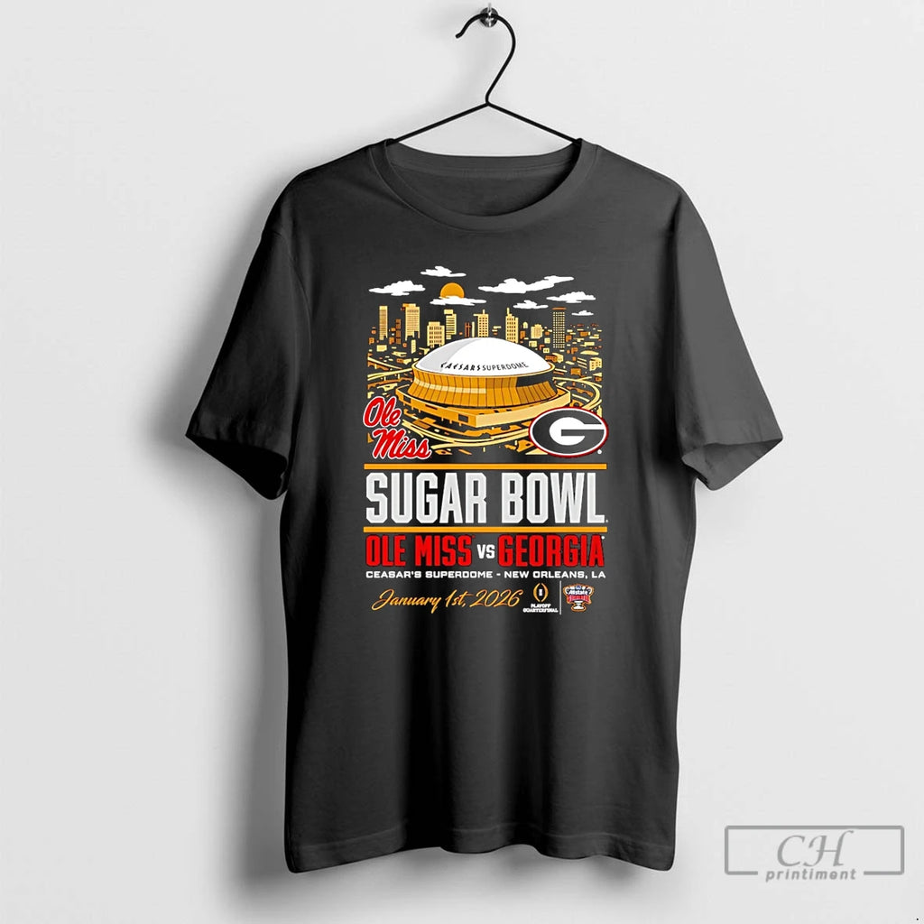 Premium Ole Miss Vs Georgia Cfp 26 Sugar Bowl Stadium