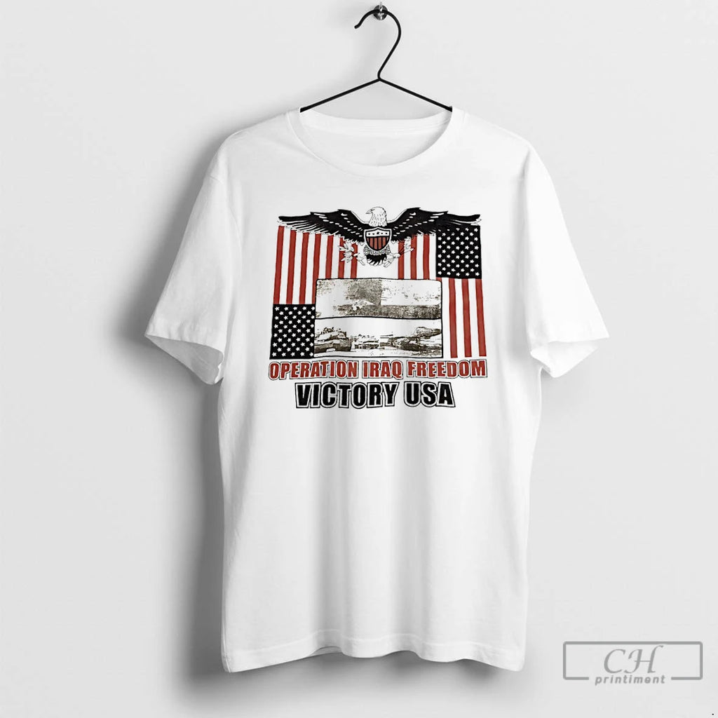 Premium Operation Iraq Freedom Victory Usa Flag Vintage