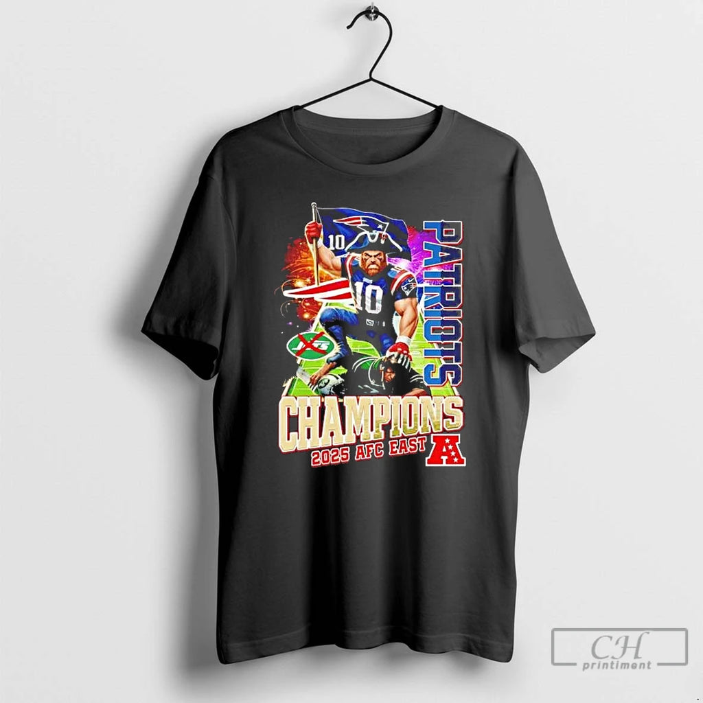 Premium Patriots 2025 Afc East Champions Mascot Flag