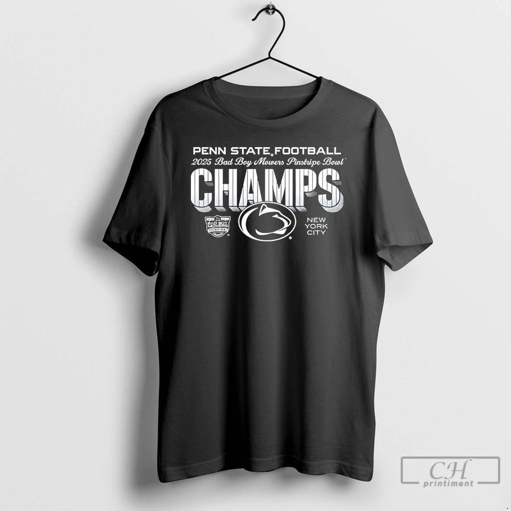 Premium Penn State 2025 Pinstripe Bowl Champs Bad Boy Mowers