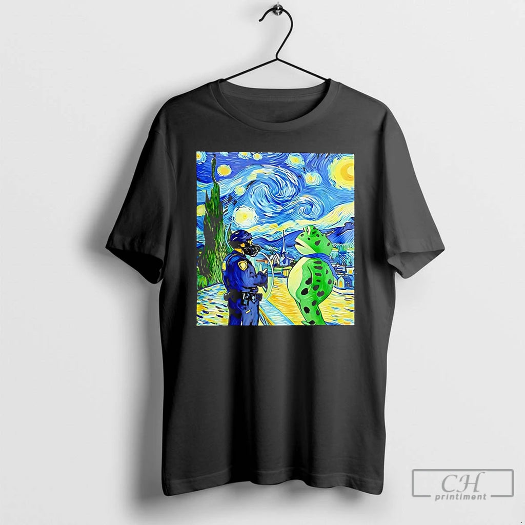 Premium Polish Portland Frog Starry Night T Shirts