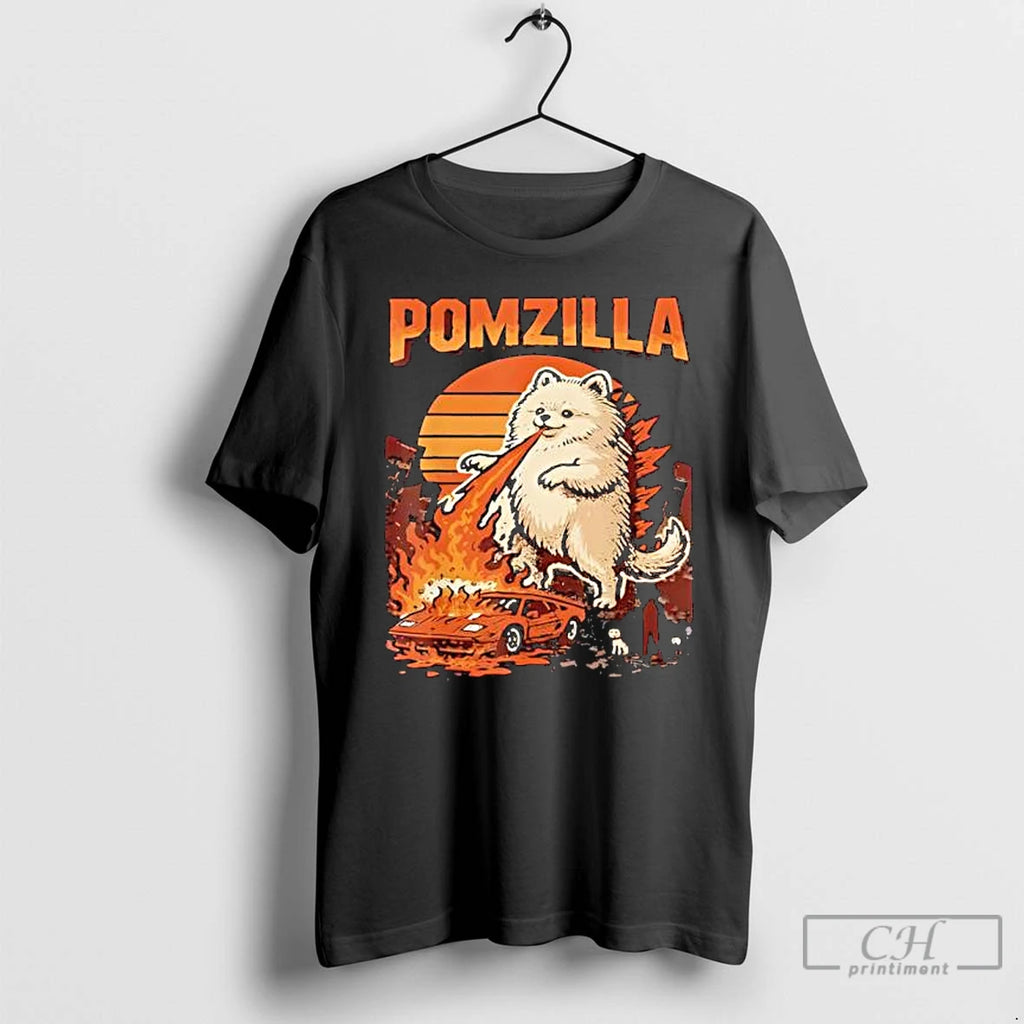 Premium Pomzilla Pomeranian Godzill Dog Monster Pom Dog Lover