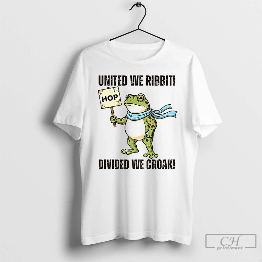 Premium Portland Frog 2025 Hop United We Ribbit Divided We Croak T Shirts
