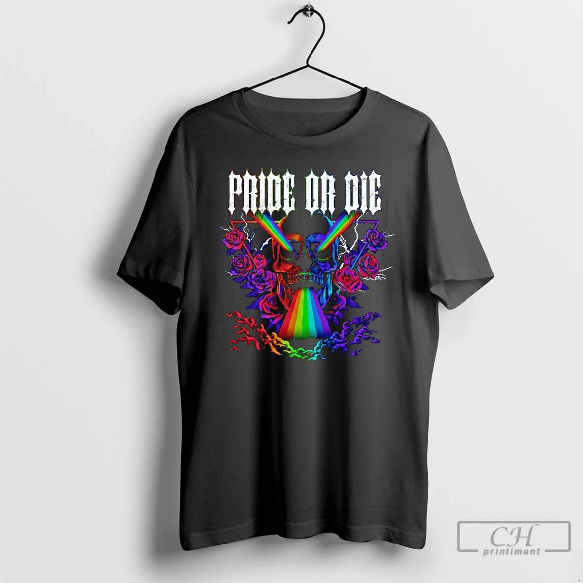 Pride Die Skull Rainbow