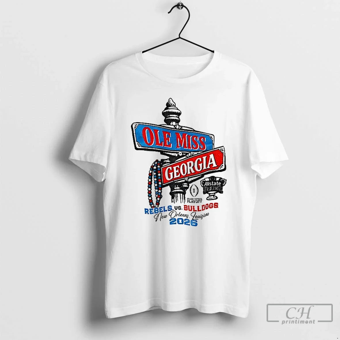 Rebel Rags Ole Miss Vs Georgia Bulldogs College Football Playoff Allstate Sugar Bowl New